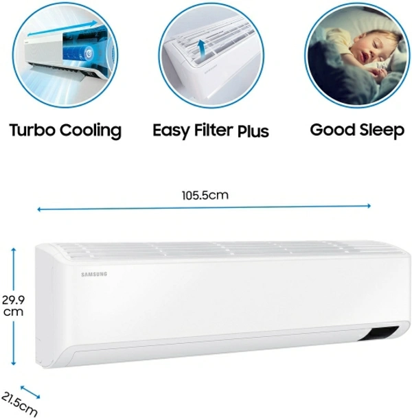 SAMSUNG 2 Ton 4 Star Split Inverter AC  - White