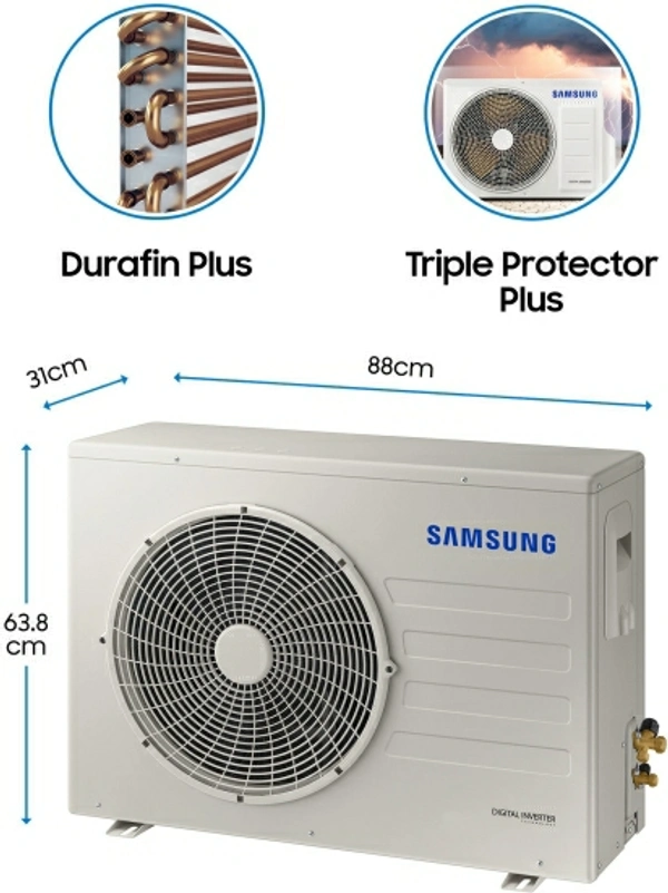 SAMSUNG 2 Ton 4 Star Split Inverter AC  - White