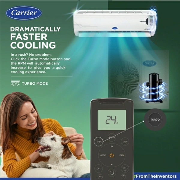 CARRIER Flexicool Convertible 4-in-1 Cooling 1.5 Ton 4 Star Split Inverter Dual Filtration