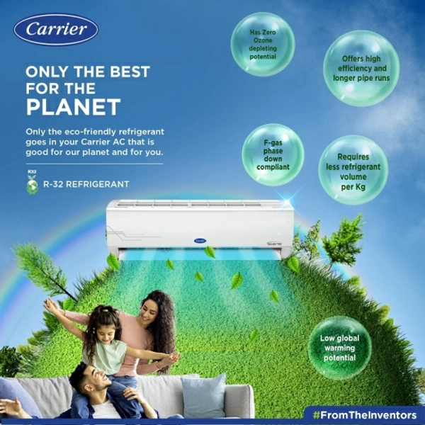CARRIER Flexicool Convertible 4-in-1 Cooling 1.5 Ton 4 Star Split Inverter Dual Filtration