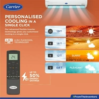 CARRIER Flexicool Convertible 4-in-1 Cooling 1.5 Ton 4 Star Split Inverter Dual Filtration