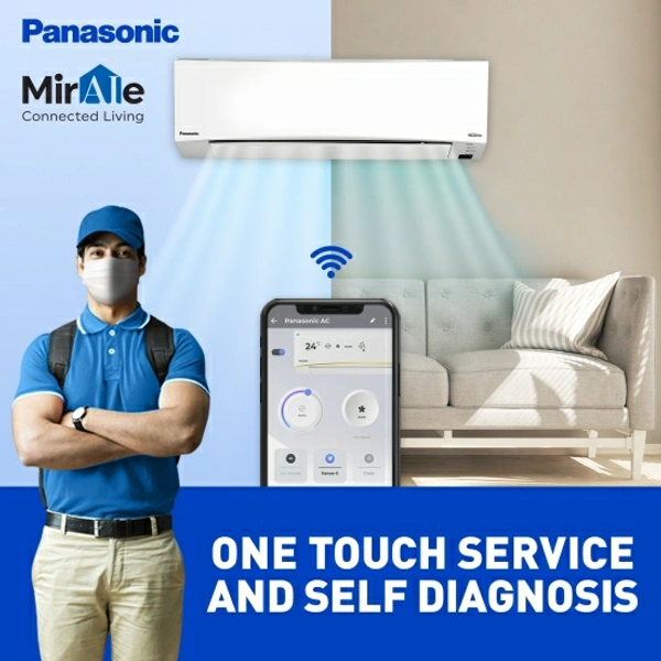 Panasonic 1.5 Ton 3 Star Split Inverter AC with Wi-fi Connect  - White