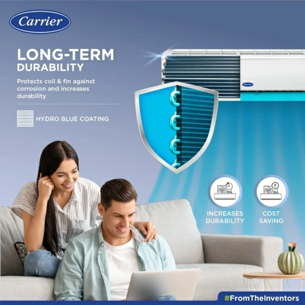CARRIER 1.5 Ton 3 Star Split Air Filtration with High Density Filter AC  - White