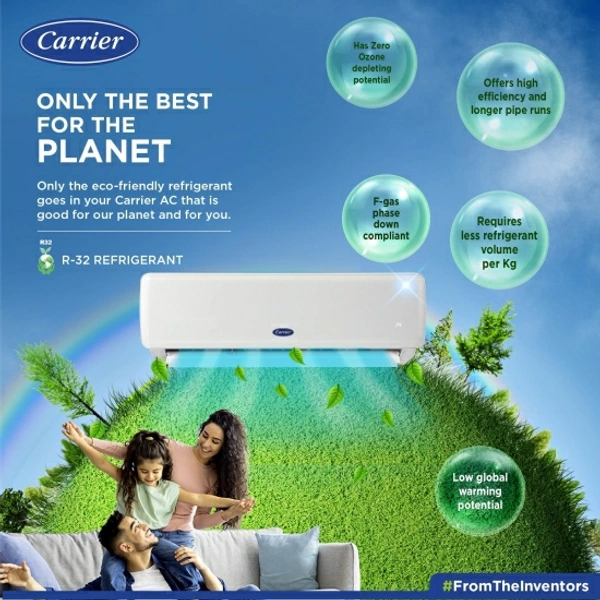 CARRIER 1.5 Ton 3 Star Split Air Filtration with High Density Filter AC  - White