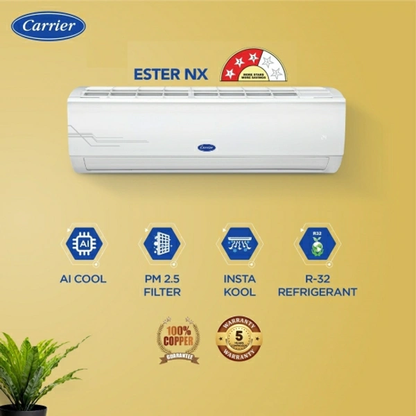 CARRIER 1.5 Ton 3 Star Split AC  - White