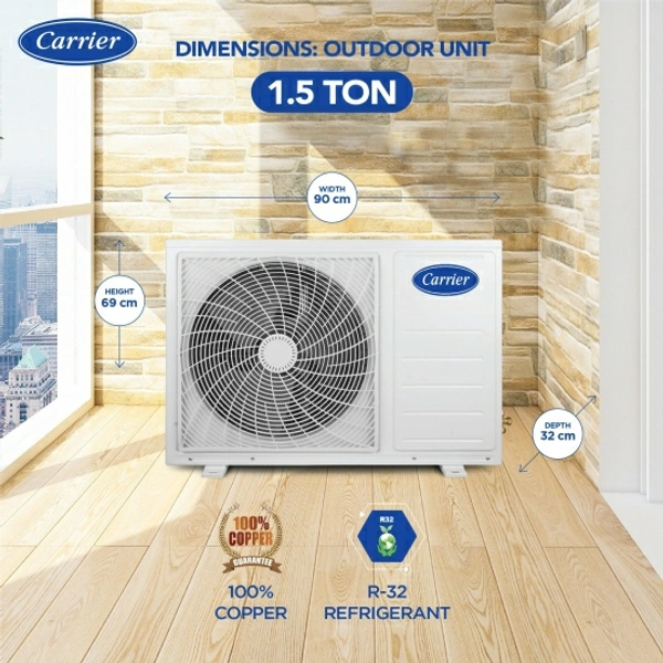 CARRIER 1.5 Ton 3 Star Split AC  - White