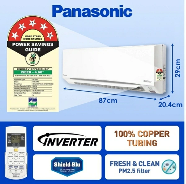 Panasonic 1 Ton 5 Star Split Inverter AC with Wi-fi Connect  - White