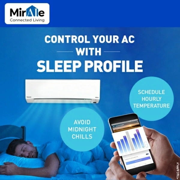 Panasonic 1 Ton 5 Star Split Inverter AC with Wi-fi Connect  - White