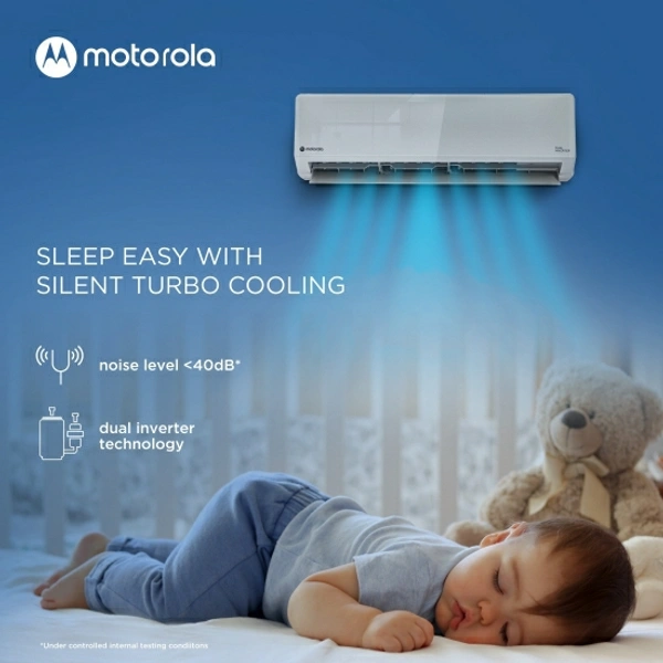 MOTOROLA 1.5 Ton 5 Star Split Dual Inverter Smart AC with Wi-fi Connect  - Silver