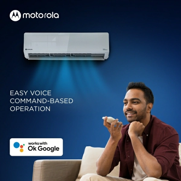 MOTOROLA 1.5 Ton 5 Star Split Dual Inverter Smart AC with Wi-fi Connect  - Silver