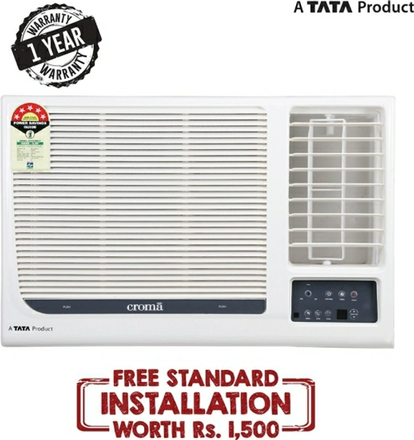 Croma 1.5 Ton 5 Star Window AC  - White