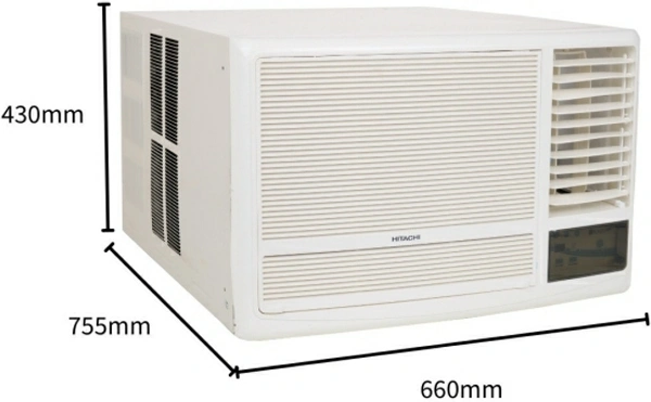 Hitachi 1.5 Ton 3 Star Window AC  - White