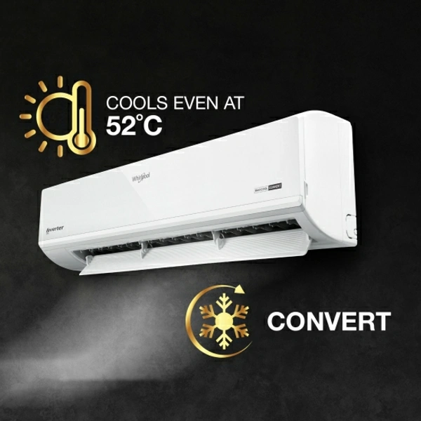 Whirlpool 4 in 1 Convertible Cooling 1 Ton 3 Star Split Inverter AC  - White