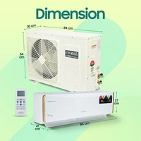 Croma 1 Ton 5 Star Split Inverter AC  - White