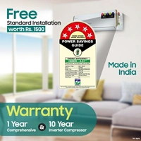 Croma 1 Ton 5 Star Split Inverter AC  - White
