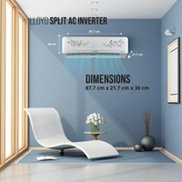 Lloyd 1 Ton 5 Star Split Inverter AC  - White