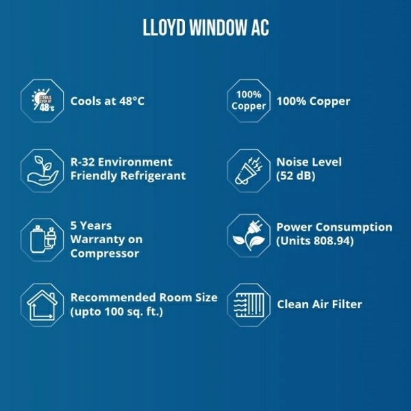 Lloyd 1 Ton 3 Star Window AC  - White