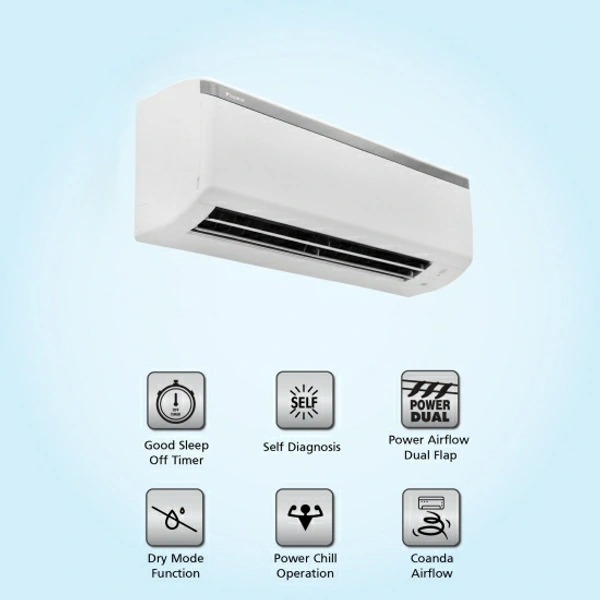 Daikin 1 Ton 3 Star Split AC with PM 2.5 Filter  - White