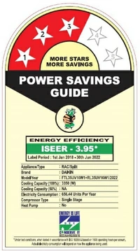 Daikin 1 Ton 3 Star Split AC with PM 2.5 Filter  - White