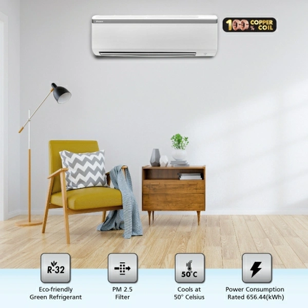 Daikin 1 Ton 3 Star Split AC with PM 2.5 Filter  - White