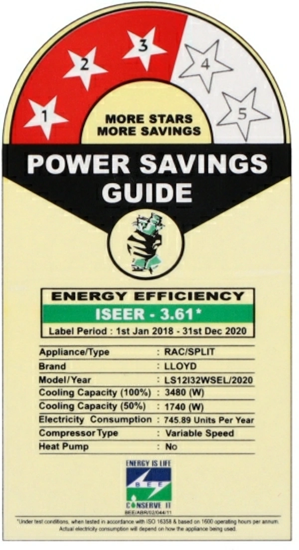 Lloyd 1 Ton 3 Star Split Inverter AC  - White