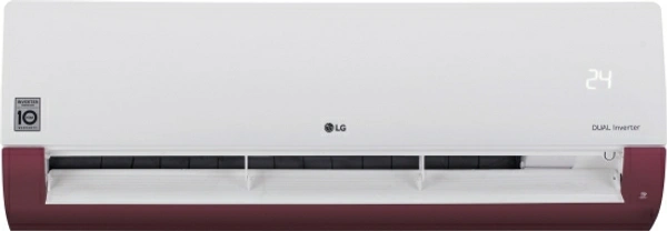 LG 1 Ton 3 Star Split Dual Inverter AC  - White, Maroon