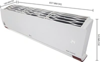 LG 1 Ton 3 Star Split Dual Inverter AC  - White, Maroon