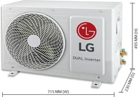 LG 1 Ton 3 Star Split Dual Inverter AC  - White, Maroon
