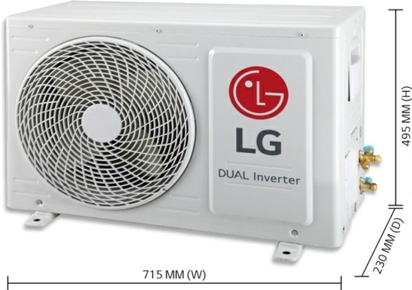 LG 1 Ton 3 Star Split Dual Inverter AC  - White, Maroon