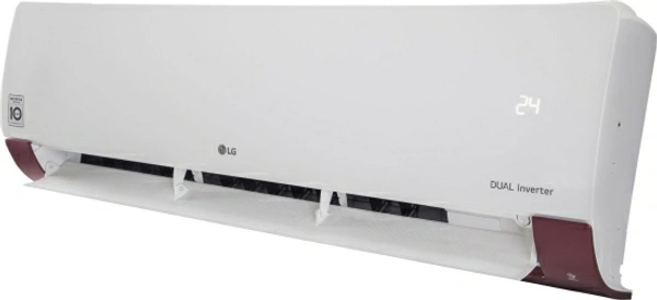 LG 1 Ton 3 Star Split Dual Inverter AC  - White, Maroon