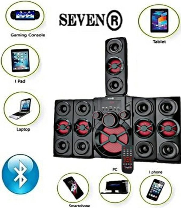 seven r SS- HI BASS MULTIMEDIA TOWER SPEAKER 120 W Bluetooth Home Theatre