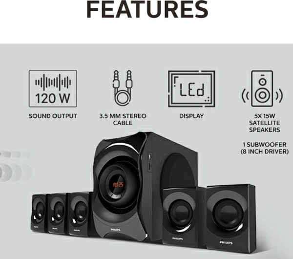 PHILIPS SPA8000B/94 120 W Bluetooth Home Theatre