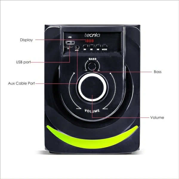 TECNIA Atom 508 Bluetooth 5.1 Channel Home Theater Multimedia Speaker System Home Theatre