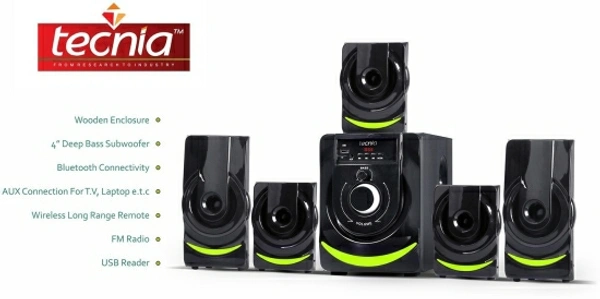 TECNIA Atom 508 Bluetooth 5.1 Channel Home Theater Multimedia Speaker System Home Theatre