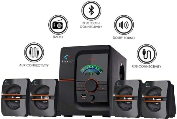 IKALL IK-401 60W Bluetooth Home Theatre System with FM/AUX/USB Support and Remote Control (Black, 4.1 Channel) 60 W Bluetooth Home Theatre