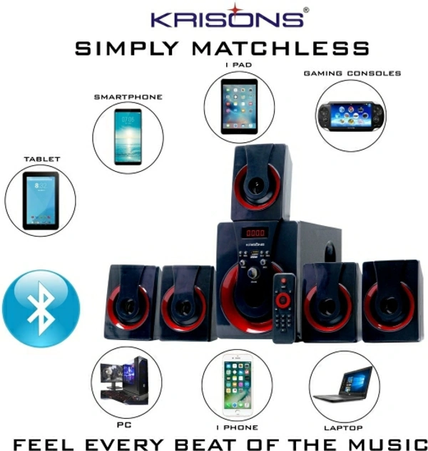 KRISONS Redblast 5.1 Bluetooth Home Theatre