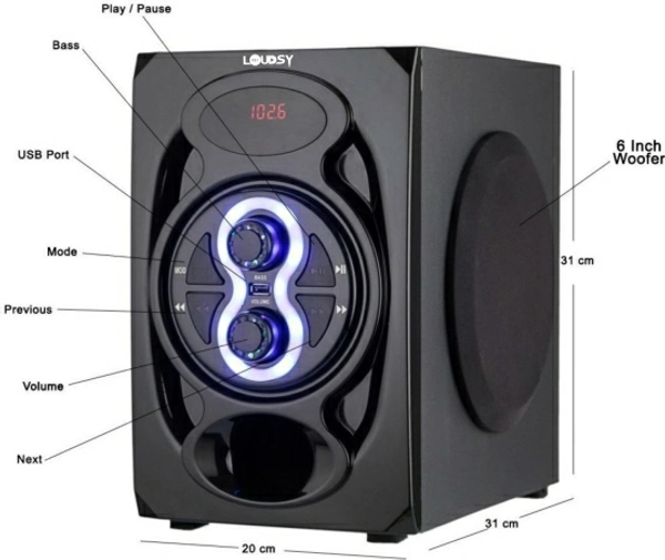 LOUDSY Best Buy Popularity High-Fidelity Transmission Powerful Sound Audio Extra Bass Home Theatre