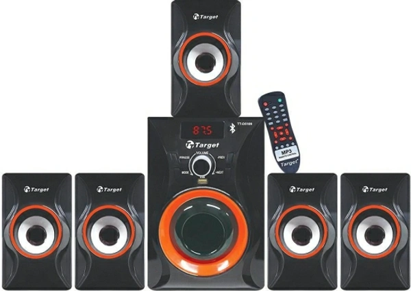 Target TARGET TT-D5109 FM-USB-BT PMPO : 32500 WATTS RMS : 155 WATTS 155 W Bluetooth Home Theatre