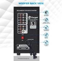 Target TARGET TT-D5109 FM-USB-BT PMPO : 32500 WATTS RMS : 155 WATTS 155 W Bluetooth Home Theatre