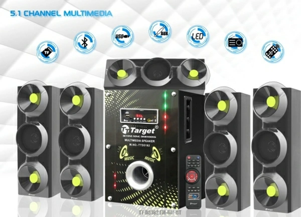 Target TARGET TT-D5182 FM-USB-BT PMPO : 44500 WATTS RMS : 180 WATTS MULTIMEDIA SPEAKERS