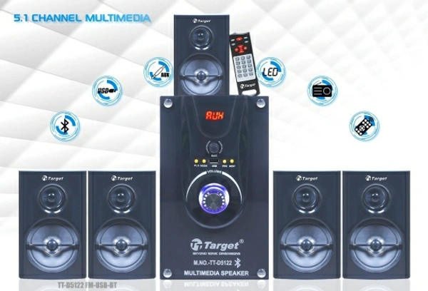 Target Target TTD5122 RMS 155 WATTS Multimedia Speaker 5.25 INCH Sub 155 W Bluetooth Home Theatre