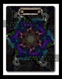 EXAM BOARD - Floral Mandala Art- By Harshini Maheshwaram - Black, 12x9 Inches