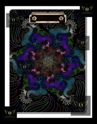 EXAM BOARD - Floral Mandala Art- By Harshini Maheshwaram - Black, 12x9 Inches