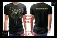 PRINTED HALF SLEEVES T-SHIRT FOR MEN AND WOMEN - Black Adam Art- By Harshini Maheshwaram - Black, S