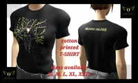 PRINTED HALF SLEEVES T-SHIRT FOR MEN AND WOMEN - Black Adam Art- By Harshini Maheshwaram - Black, S