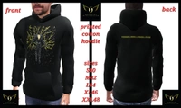 PRINTED FULL SLEEVES HOODIE FOR MEN AND WOMEN - Black Adam Art- By Harshini Maheshwaram - Black, S 40