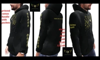 PRINTED FULL SLEEVES HOODIE FOR MEN AND WOMEN - Black Adam Art- By Harshini Maheshwaram - Black, S 40
