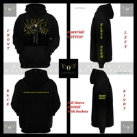 PRINTED FULL SLEEVES HOODIE FOR MEN AND WOMEN - Black Adam Art- By Harshini Maheshwaram - Black, S 40