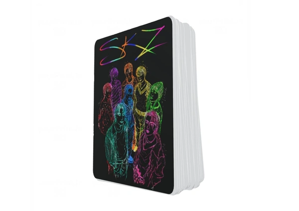 SKZ StrayKids KPOP boygroup Art PLAYING CARDS SET - Black, Plastic