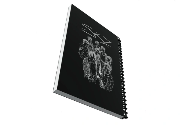 SKZ StrayKids KPOP boygroup Art NOTEBOOK- Ruled - Black, A5